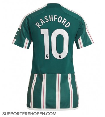 Manchester United Marcus Rashford #10 Borta Matchtröja Dam 2023-24 Kortärmad
